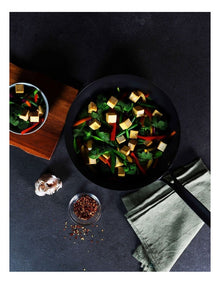 Pre-Seasoned Carbon Steel Wok 30cm