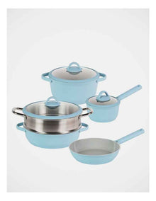Ceramic 5 Piece Cookset - Blue
