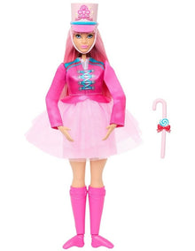 Barbie in the Nutcracker Daisy Ballerina Doll with Articulated Ankles and Candy Cane Baton