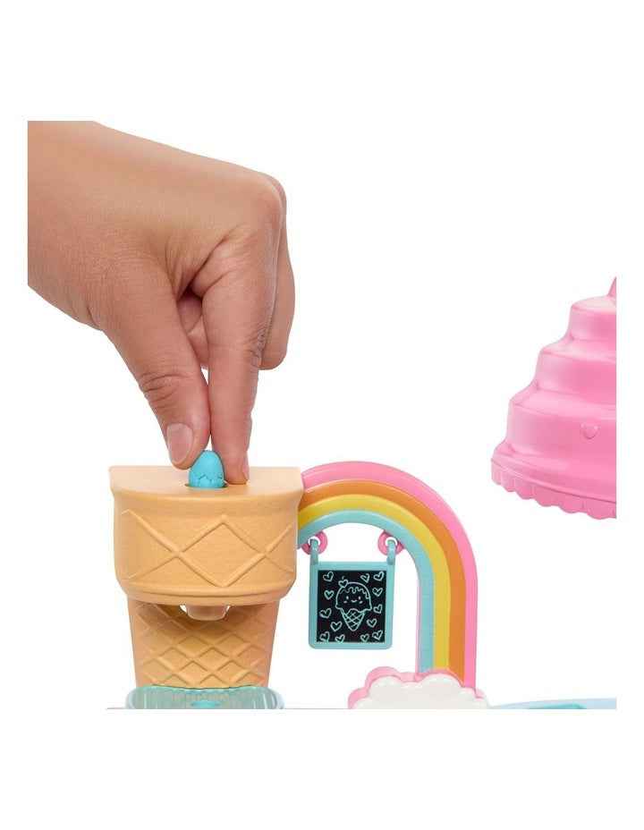 Barbie Club Chelsea Ice Cream Shop Playset with Chelsea Doll, 2 Dough Colors, and Accessories