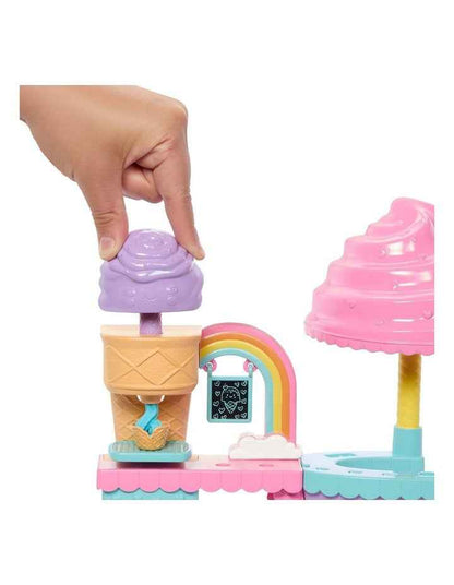 Barbie Club Chelsea Ice Cream Shop Playset with Chelsea Doll, 2 Dough Colors, and Accessories