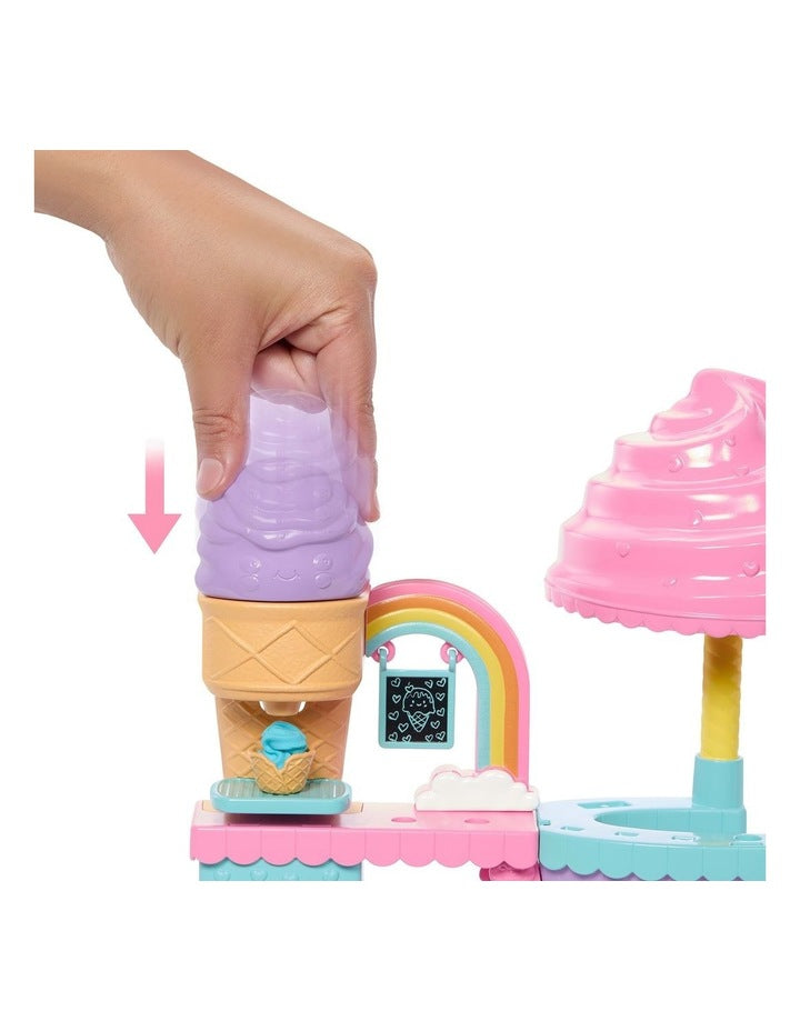 Barbie Club Chelsea Ice Cream Shop Playset with Chelsea Doll, 2 Dough Colors, and Accessories
