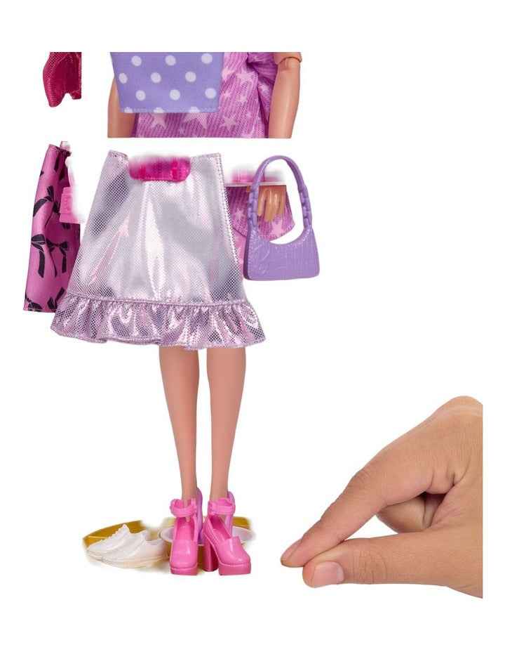 Barbie Closet with Spin & Style Feature, Vanity, Ottoman, 4 Fashions, 20+ Pieces, Portable Storage