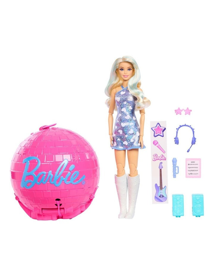 Barbie Team Barbie Roll and Reveal Pop Star Doll and Accessories