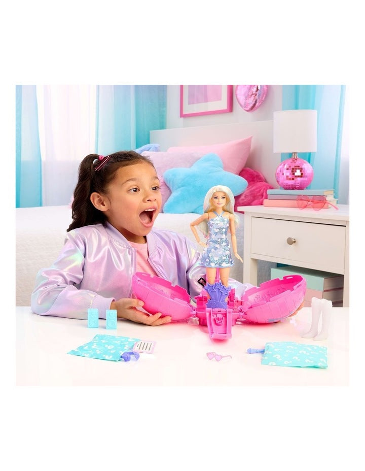 Barbie Team Barbie Roll and Reveal Pop Star Doll and Accessories