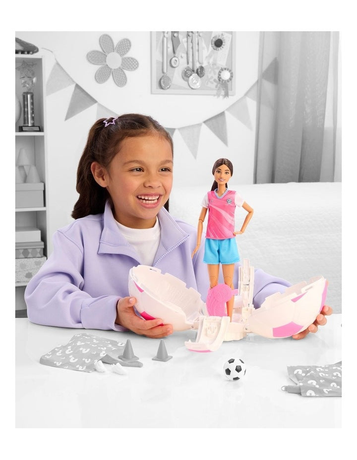 Barbie Team Barbie Roll and Reveal Soccer Player Doll and Accessories
