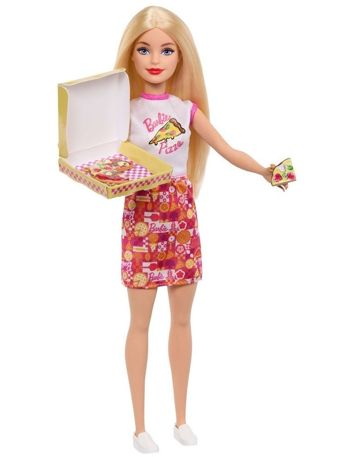 Barbie Pizza Shop Playset with Blonde Doll, Pizza Making Station, 25 Accessories