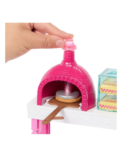 Barbie Pizza Shop Playset with Blonde Doll, Pizza Making Station, 25 Accessories