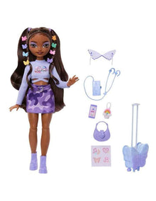 Barbie Dream Besties Weekend Getaway Brooklyn Fashion Doll with 7 Travel Themed Accessories