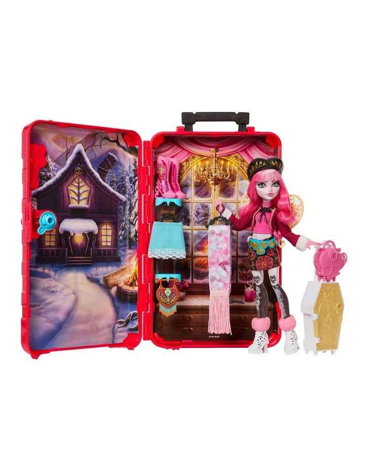 Monster High Skulltimate Secrets Cabin Slay-cation Playset, Cupid Asteria Doll and Accessories