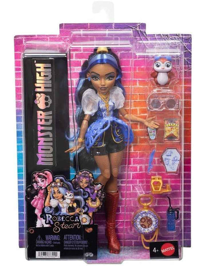 Monster High Robecca Steam Fashion Doll with Blue Blouse and Rocket Boots