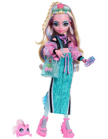 Monster High Lagoona Blue Fashion Doll in Maxi Skirt with Pet Neptuna and 7 Accessories