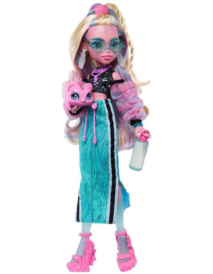 Monster High Lagoona Blue Fashion Doll in Maxi Skirt with Pet Neptuna and 7 Accessories
