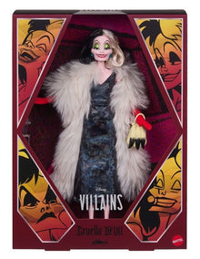 Disney Collector Cruella De Vil Collectible Villains Fashion Doll in Signature Look with 1 Accessory