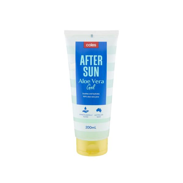 COLES SOOTHING AFTER SUN GEL ALOE VERA 200ML