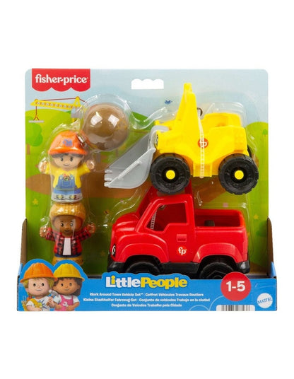 Fisher-Price Little People Work Around Town Vehicle Play Set, 5 Toys for Toddlers & Kids
