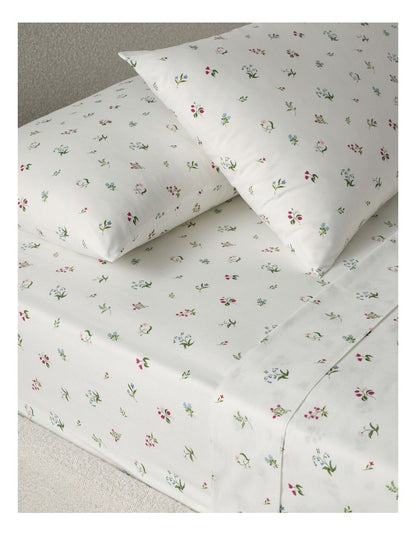 Printed Cotton Sheet Set in Floral