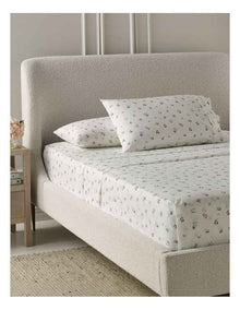 Printed Cotton Sheet Set in Floral