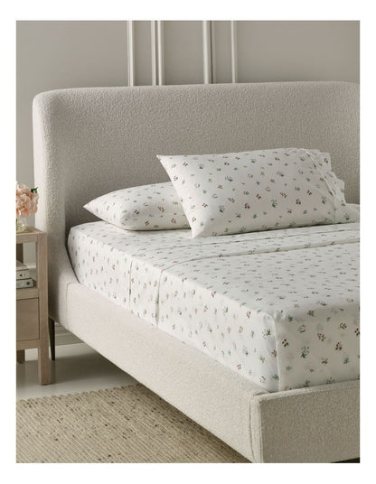 Printed Cotton Sheet Set in Floral
