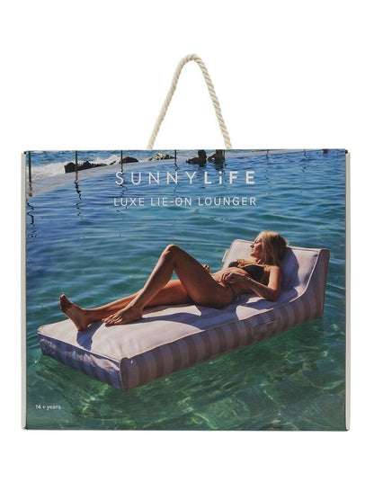 Luxe Lie-On Lounger Oyster Stripe