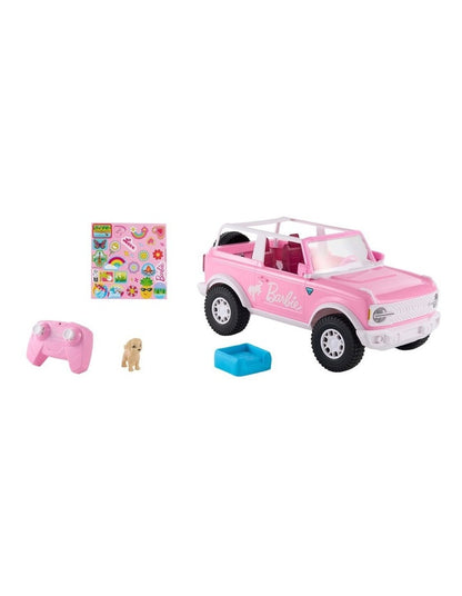 Hot Wheels RC Barbie Ford Bronco RC, Battery-Powered Remote-Control Toy Car with Accessories