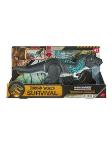 Jurassic World Muscle Madness Tyrannosaurus Rex Action Figure, T-Rex with Grow Feature & Roar