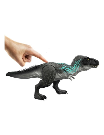 Jurassic World Muscle Madness Tyrannosaurus Rex Action Figure, T-Rex with Grow Feature & Roar