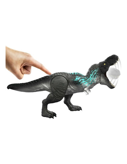 Jurassic World Muscle Madness Tyrannosaurus Rex Action Figure, T-Rex with Grow Feature & Roar