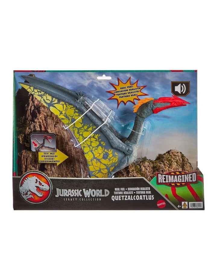 Jurassic World Legacy Collection Reimagined Real Feel Quetzalcoatlus Dinosaur Figure, Chomp & Roar