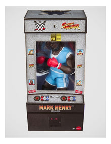 WWE x Street Fighter Mark Henry Action Figure & Accessories, 6-inch Collectible Balrog Mashup Set
