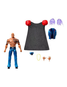 WWE x Street Fighter The Rock Final Boss Action Figure & Accessories, 6-inch Collectible M. Bison Player 2 Mashup Set