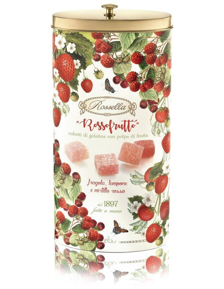 Assorted Pates De Fruits Oval Tin Berries 250g