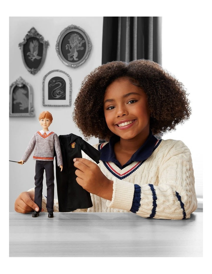 Ron Weasley Fashion Doll in Signature Hogwarts Uniform With Wand Accessory, Inspired By The Movie