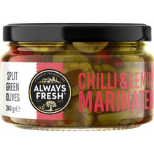 Always Fresh Lemon & Chilli Split Green Olives 240g