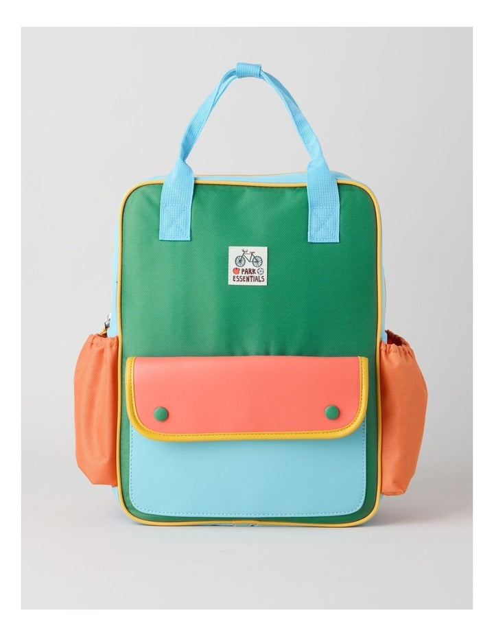 Colour Blocked Backpack in Green