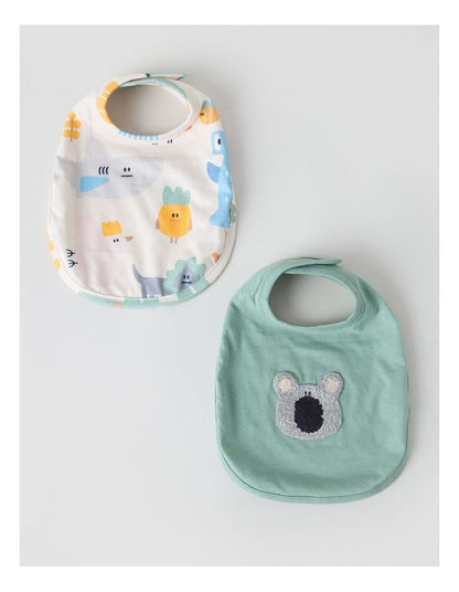 Naturals Newborn 2 Pack Bibs in Sage