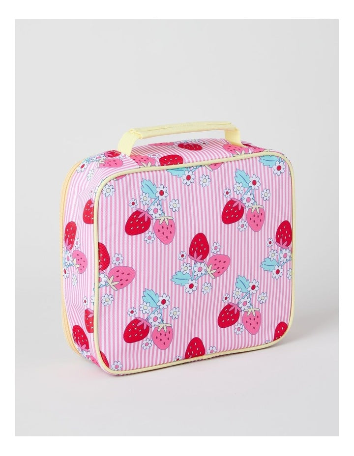 Strawberry Stripe Lunchbox in Pink