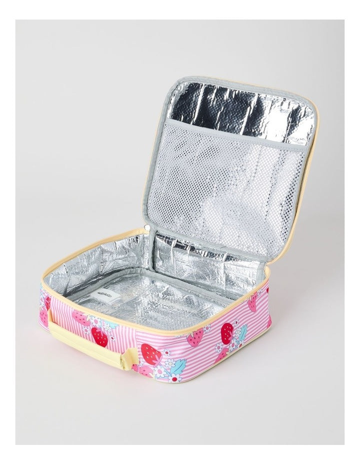 Strawberry Stripe Lunchbox in Pink