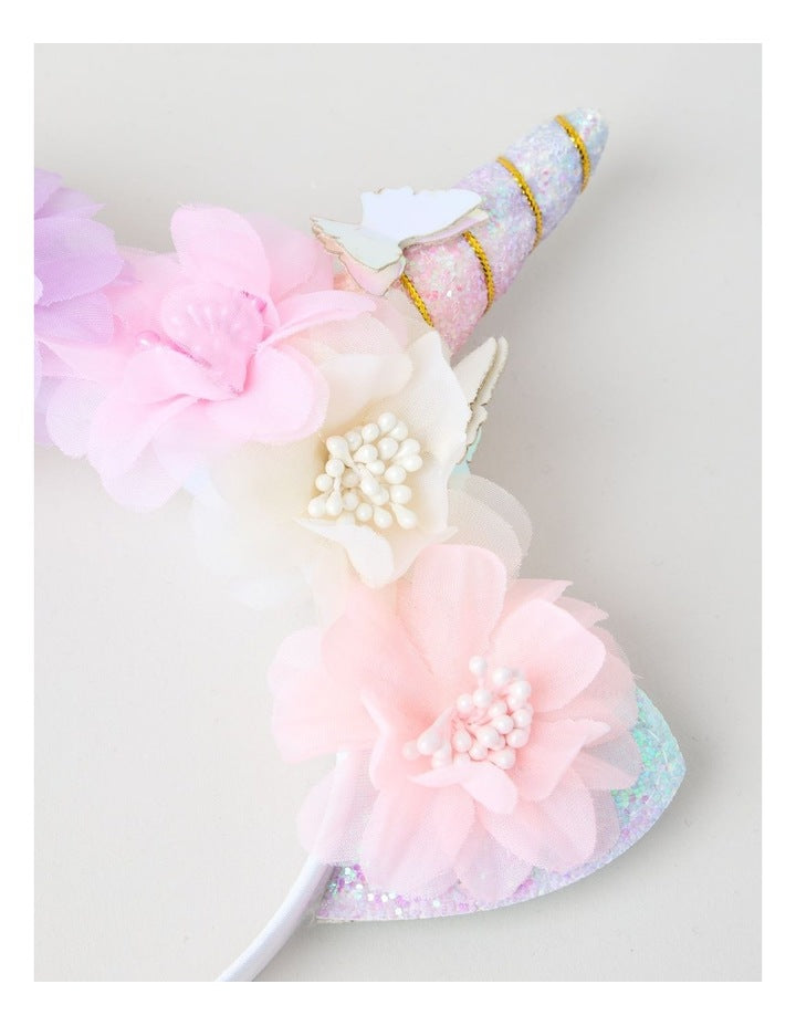 Glitter Unicorn Headband in Rainbow