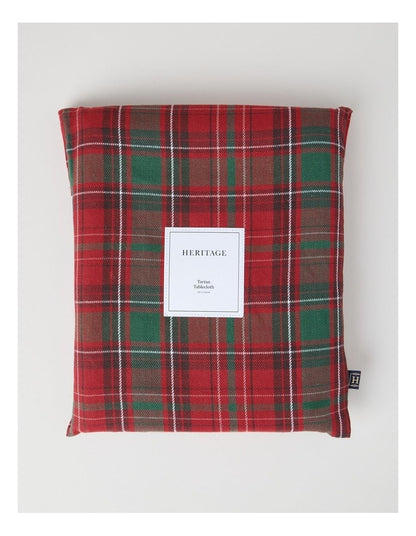 Heirloom Tartan Tablecloth 150 x 220cm in Red and Green