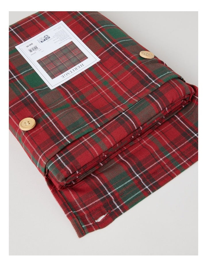 Heirloom Tartan Tablecloth 150 x 220cm in Red and Green