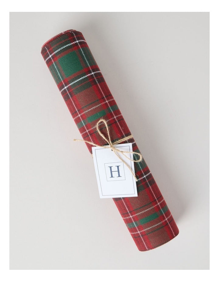 Heirloom Tartan Runner 33 x 180cm Red and Green