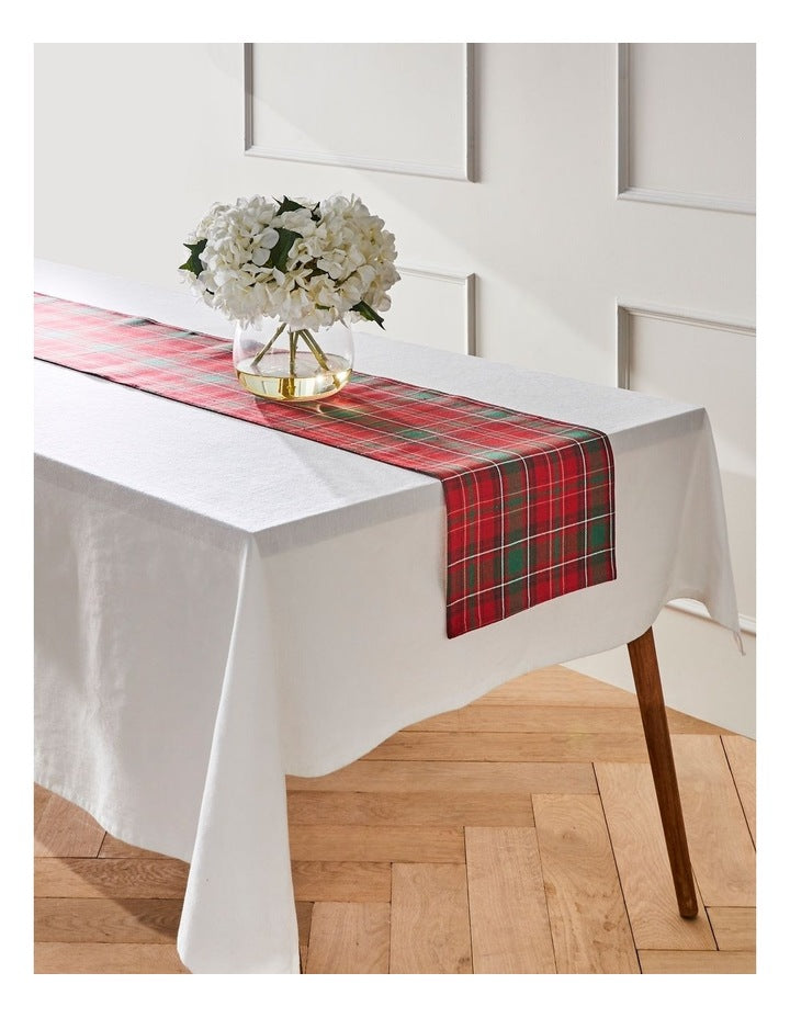 Heirloom Tartan Runner 33 x 180cm Red and Green