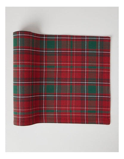 Heirloom Tartan Runner 33 x 180cm Red and Green
