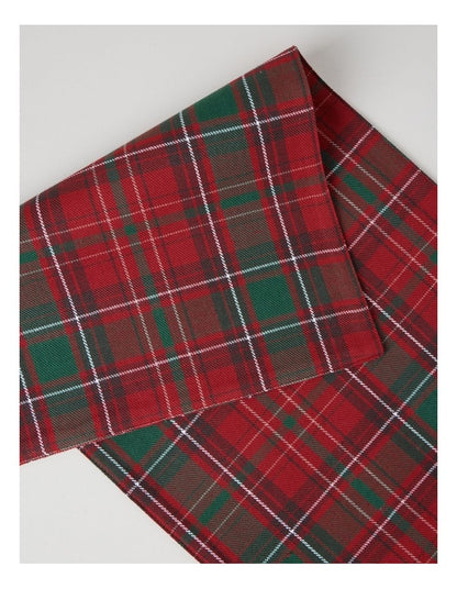 Heirloom Tartan Runner 33 x 180cm Red and Green