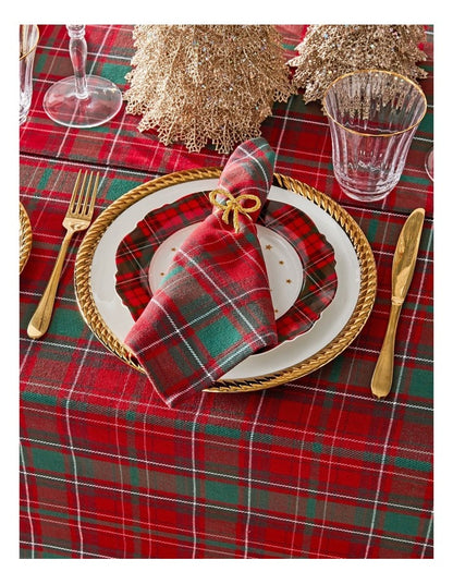 Heirloom Tartan Napkin Set of 4 40 x 40cm in Red and Green