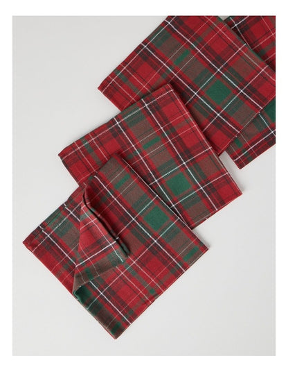 Heirloom Tartan Napkin Set of 4 40 x 40cm in Red and Green