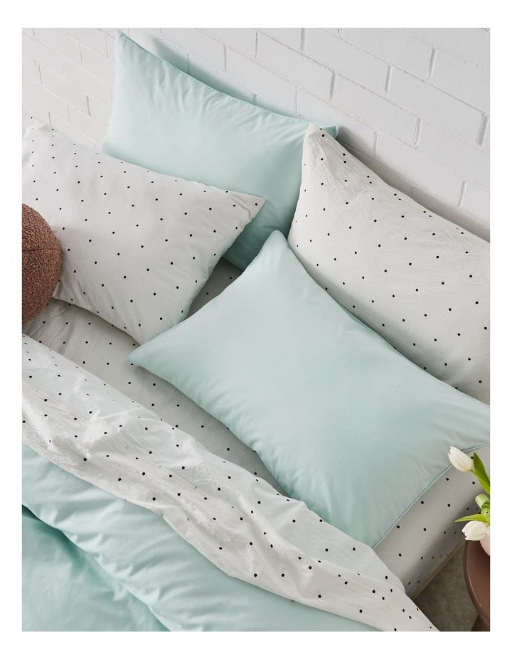 Stonewashed Cotton Quilt Cover Set in Saltwater