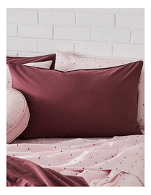 Stonewashed Cotton Quilt Cover Set in Wild Fig