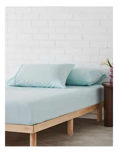 Stonewashed Cotton Pillowcase Pair in Saltwater